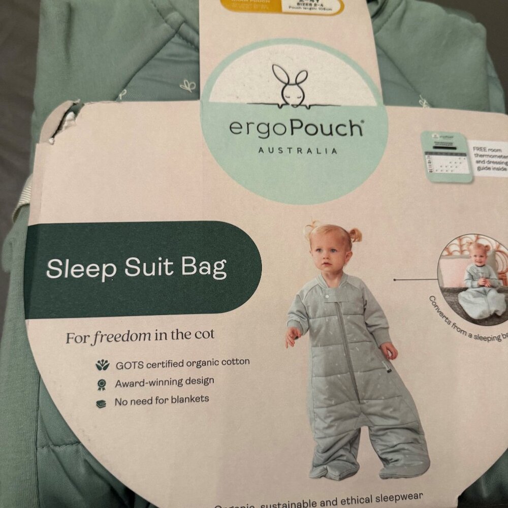 ergoPouch Kids Sleep Suit Bag in Sage Green